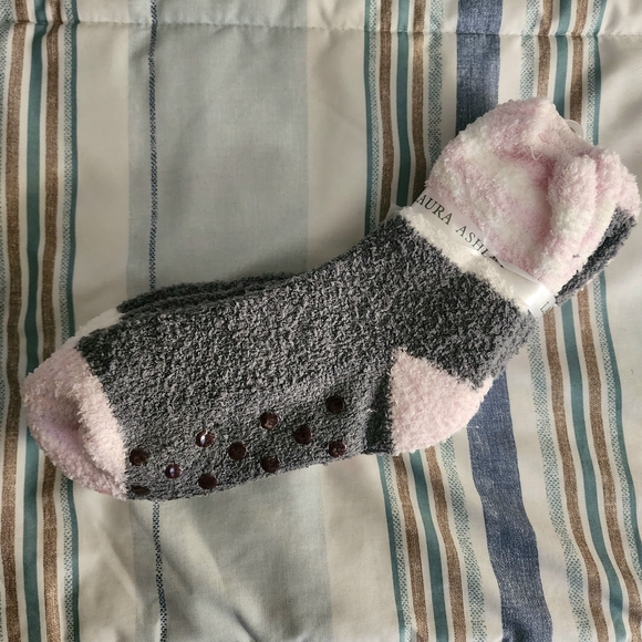 Three pair very soft plush socks with slide control. - Picture 2 of 4